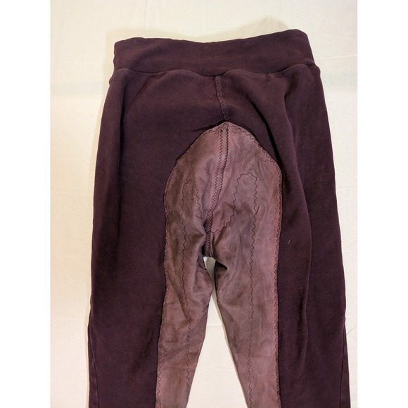 Equissentials Womens 24/27 Full Seat Deerskin Riding Tights Breeches Purple - Picture 9 of 10